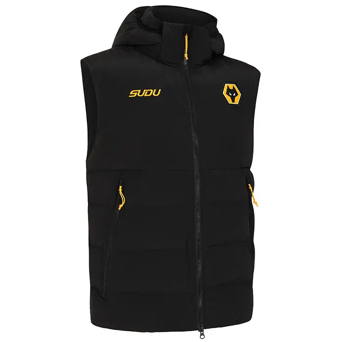 Wolverhampton Wanderers Shop | 2025-26 Coaches Training Gilet – Black Wolverhampton Wanderers Merchandise